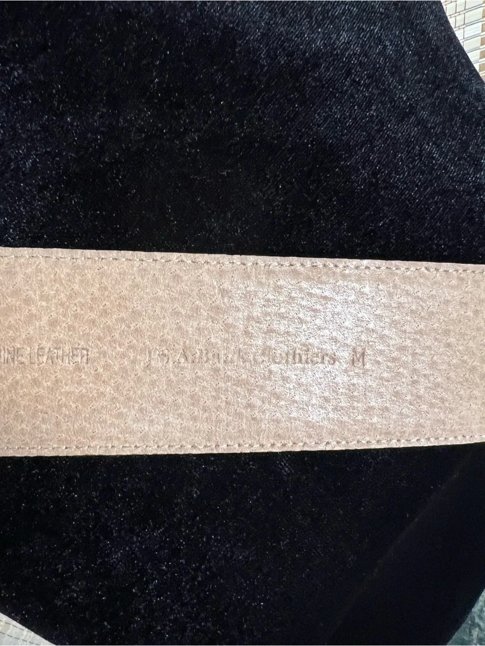 Vintage 90s Jos. A. Bank Lizard Embossed Leather Belt M 🐊